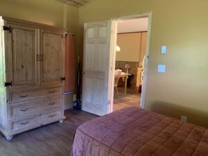 Log cabin bedroom