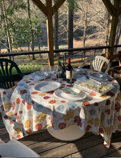 trout house outdoor patio deck